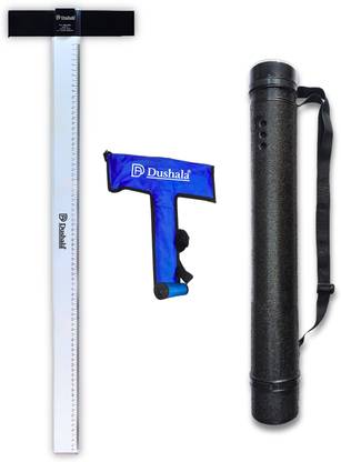 DUSHALA T square (80 cm) and Premium sheet holder box for Architect drawing Drafting Kit