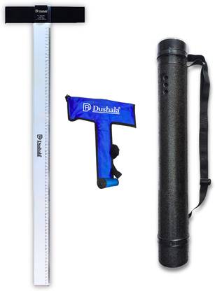 DUSHALA T square (80 cm) and Premium sheet holder box for Architect drawing Drafting Kit