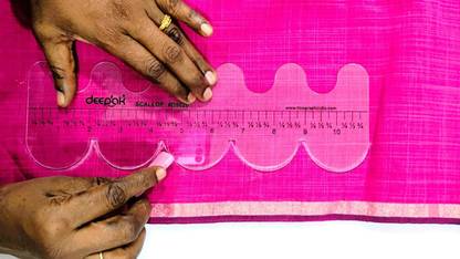 BharatSS Tailoring Scallop Shaped Scale, Pattern Drafting Tool for Garment Design Drafting Kit