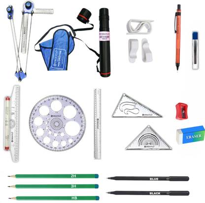 DHAVLO Mini Drafter, Sheet Holder Box and Drawing Tools and Stationery Drafting Kit