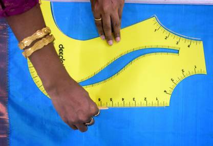 prabhas designs Tailor's multi purpose Pattern maker template for Necklines Drafting Kit
