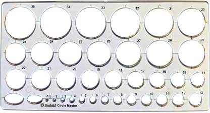 DUSHALA Circle Master / Circle Template for Engineering drawing Drafting Kit