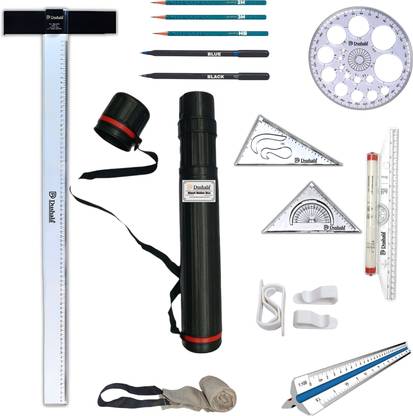 DUSHALA T square, Sheet holder box and Architect drawing instruments kit 1 Drafting Kit