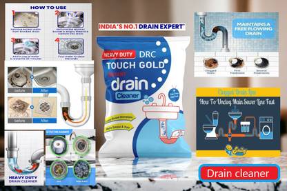 DRC_INTERNATIONAL Sink cleaner| No manual hassle required Powder Drain Opener