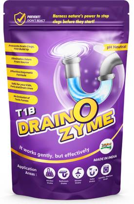 T1B Drain O Zyme | Enzyme Based Drain Cleaner Eliminates Odor, Prevents Clogs, FOG Powder Drain Opener
