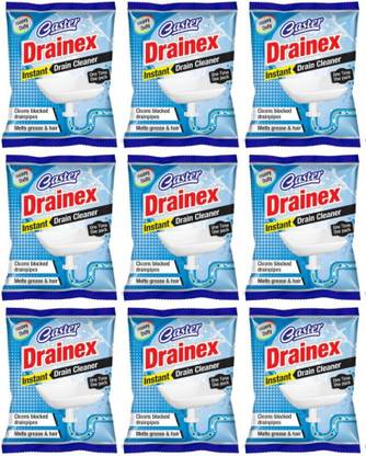 caster drainex instant Powder Drain Opener (pack of 9) Powder Drain Opener