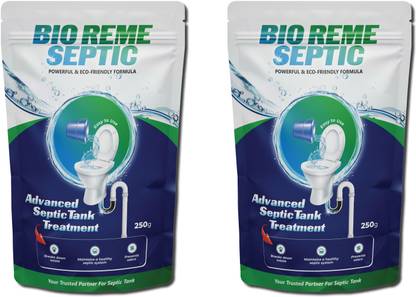 Bio Reme Septic Tank Cleaner I Reduces Sludge Build-up I Odour Removing Bacteria Powder Drain Opener
