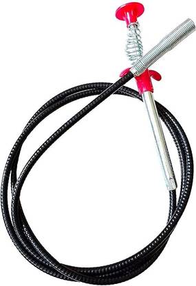 MOKIRIA Drain Pipe Cleaning Spring Stick Silver Plated Handle Mallet