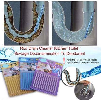LA NEELJA Sani Stick Sewer Drain Cleaner Remove Bad Smell of Drain, Pipes (Multicolor) Crystal Drain Opener