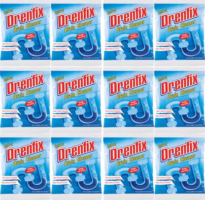Drenfix Drain Cleaner (50g x 12), Removes Clogs & Blockages Crystal Drain Opener
