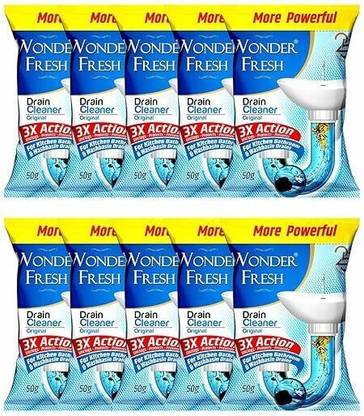 wonder fresh Drain Cleaner, Removes Clogs & Blockages in Just 30 Minutes Powder Drain Opener