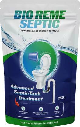 Bio Reme Septic Tank Cleaner I Reduces Sludge Build-up I Odour Removing Bacteria Powder Drain Opener
