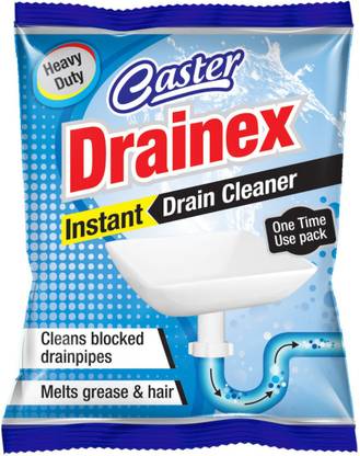caster DRAINEX DRAIN CLEANER 50 GM Powder Drain Opener