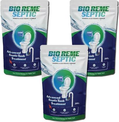 Bio Reme Septic Tank Cleaner I Reduces Sludge Build-up I Odour Removing Bacteria Powder Powder Drain Opener