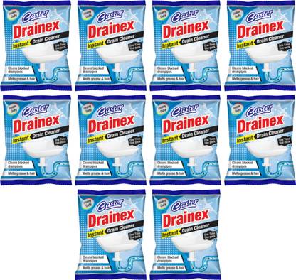 caster drainex instant Powder Drain Opener (pack of 10) Powder Drain Opener