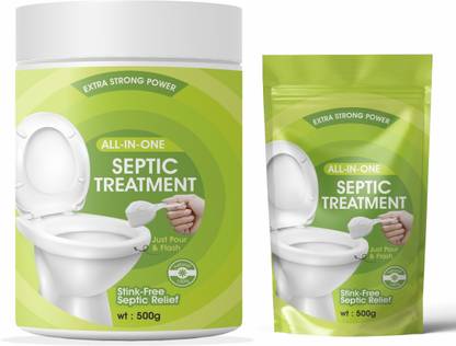 Descouse Septic Tank Cleaner, Odor Remover, Effective Bacteria Powder Drain Opener Powder Drain Opener