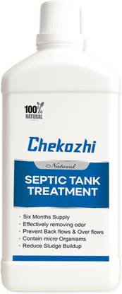 Chekozhi Natural septic tank cleaner odour remover sludge reduces and bacteria treatment Liquid Drain Opener
