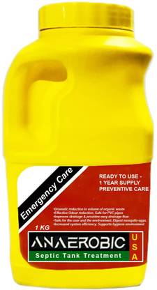 ANAEROBIC USA Bacterial Toilet block, Odour remover, Septic tank & Cesspool cleaning powder (Double Strong) powder 1 kg Powder Drain Opener