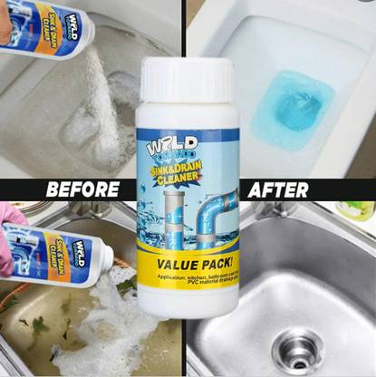 CASTLE KART Sink & Drain Cleaner Powder Clog Block Remover, Toilet Cleaner, Hair Remover !! Powder Drain Opener
