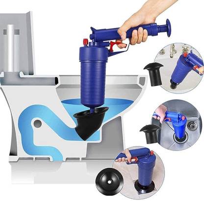 Vishbin Toilet Plunger Set High Pressure Air Drain Pump Blaster Gun Multi-purpose Plunger