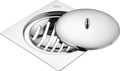 RUHE Floor Stainless Steel Push Down Strainer
