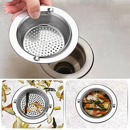 MobFest Kitchen Sink Stainless Steel Pop-Up Strainer