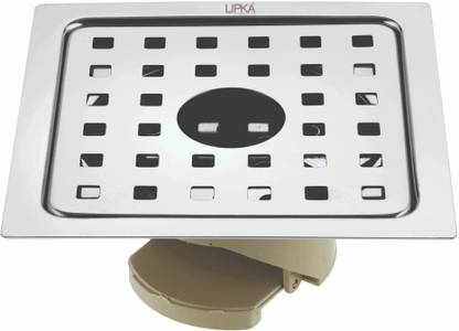 Lipka Floor Stainless Steel Push Down Strainer