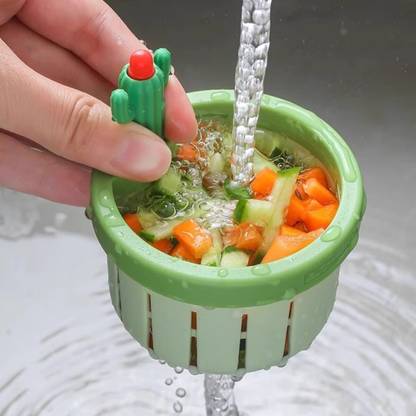 RUSEELA Kitchen Sink Plastic Push Down Strainer