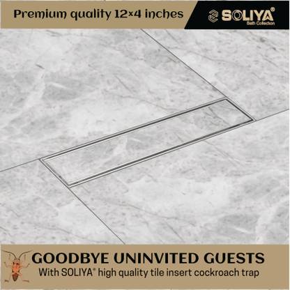 SOLIYA Bathroom Sink, Floor, Kitchen Sink, Basin Stainless Steel Push Down Strainer