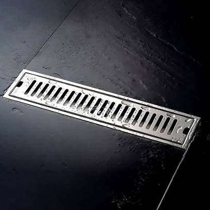 Spazio Floor Stainless Steel Push Down Strainer