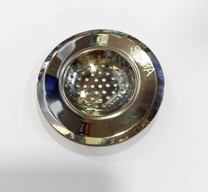 rushabh collections Basin Stainless Steel Push Down Strainer