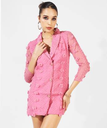 CAMPUS SUTRA Women Bodycon Pink Above Knee/Mid Thigh Length Dress