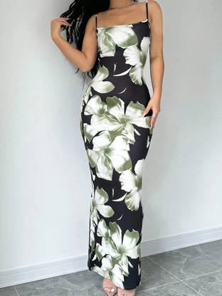 TANDUL Women Bodycon Multicolor Maxi/Full Length Dress