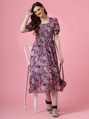 Sheetal Associates Women Maxi Purple Full Length Dress