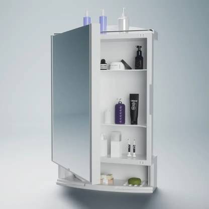 LUPPRA Plastic Premium Multipurpose Wall Mounted Storage Cabinet with Mirror Plastic Dressing Table