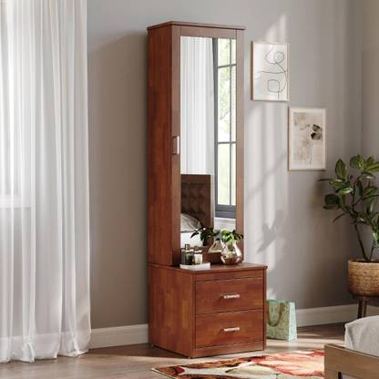 Wakefit Dressing Table | with Mirror & Storage - Oxana Solid Wood Dressing Table
