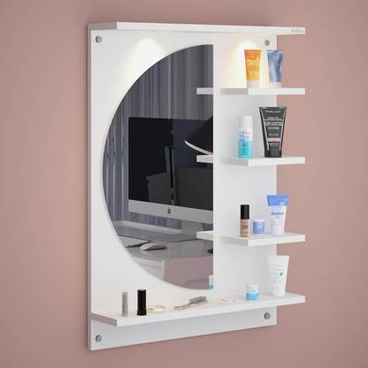 ANIKAA LED Light Dressing Mirror Engineered Wood Dressing Table