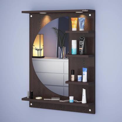 ANIKAA LED Light Dressing Mirror Engineered Wood Dressing Table