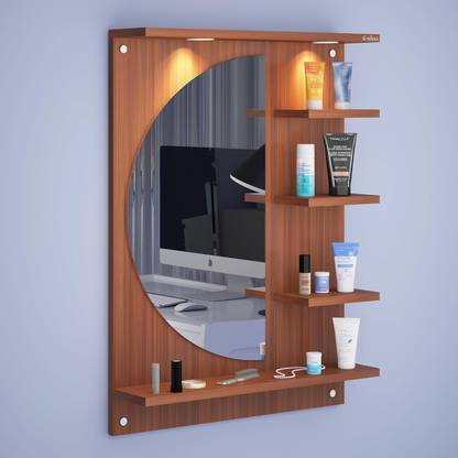 ANIKAA LED Light Dressing Mirror Engineered Wood Dressing Table