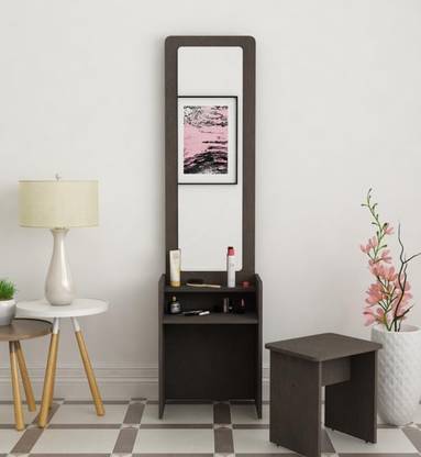 PEDPIX Dressing Table With Mirror And Storage For Living Room Engineered Wood Dressing Table
