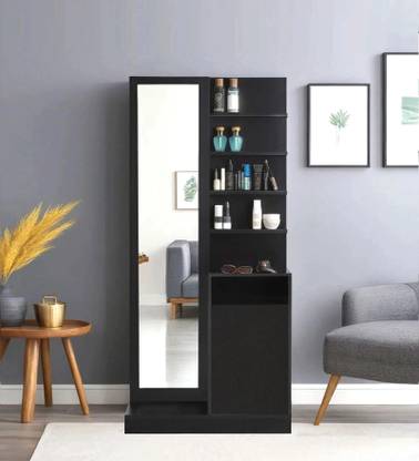 Mintwud from Pepperfry Maya Wooden Dressing Table With Open And Close Storage For Home Engineered Wood Dressing Table