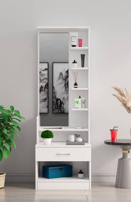 Hexa Red Dressing table with 1 drawer height 6ft x 2ft wide heavy material Engineered Wood Dressing Table