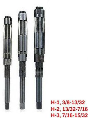 SAMENX Adjustable Hand Reamer Straight Flute Square End 4 Blade H -1, 2 & 3 Black Drill Bit Guage