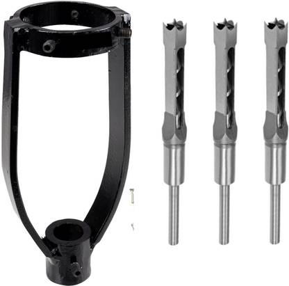 RanPra Square Hole Drill Bit Attachment Bench drill to DIY Tenoning With 3 pcs 10 mm