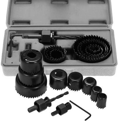 NITYA 11Pcs HOLE SAW CUTTER SET 19-64MM Wood Round/Circular Drill Cutting Kit + Case