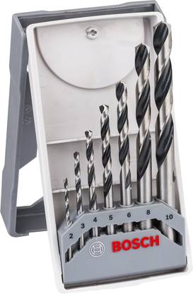 BOSCH Professional 7 Pc Metal Drill Bits Set, With Hss-Pointteq Bits 2,3,4,5,6,8,10 MM