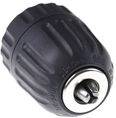 ADAWAT 10mm Keyless Drill Chuck 3/8 In 24 Unf Thread Mount Cordless Electric Power AD10SDC
