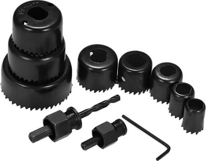 Lyla Hole Saw Cutting Drill Bit Kit Wood Carbon Steel Circular Cutter Set 11pcs' Hole Saw Cutting Drill Bit Kit Wood Carbon Steel Circular Cutter Set 11pcs Paddle Bits