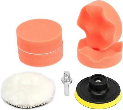 NITYA 7PCS 3 Inch Buffing Pads for Drill Car Buffer Drill Attachment Drill Polishing Kit Car Detailing Kit Car Waxing Kit