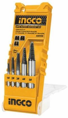 INGCO Screw Extractor Set ASE008 (Pack of 5) ASE008